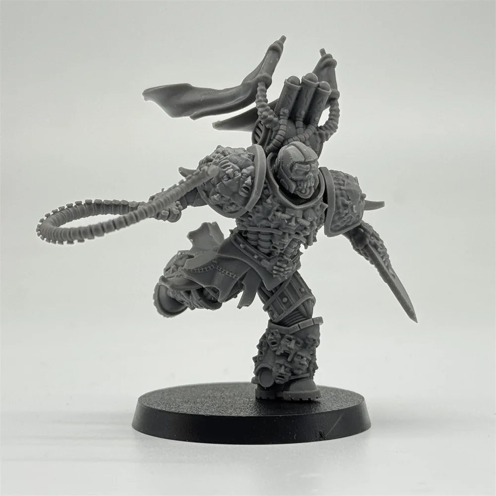 32mm Dark Fantasy Demon Warriors, 6 Figures, Resin Model Figure Kit, Fantasy Theme, Unassembled and Unpainted