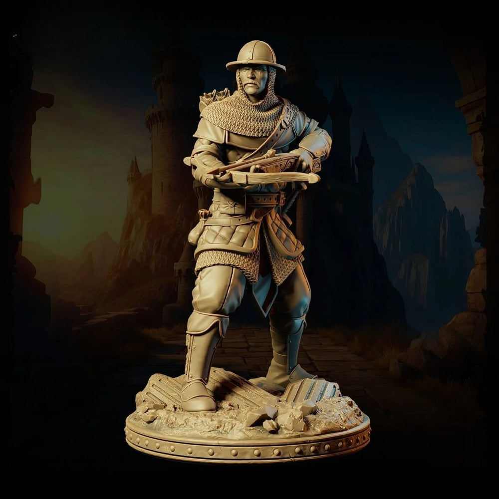 75mm Medieval Mercenary Warriors, 3 Figures, Resin Model Figure Kit, Unassembled and Unpainted