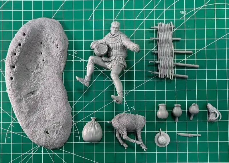 1/24 Barbarian Marauder, Resin Model Diorama Kit, Fantasy Theme, Unassembled and Unpainted