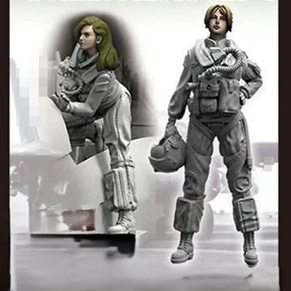 1/35 Modern Female Tactical Operators with Assault Rifles, 2 Figures, Resin Model Figure Kit, Unassembled and Unpainted