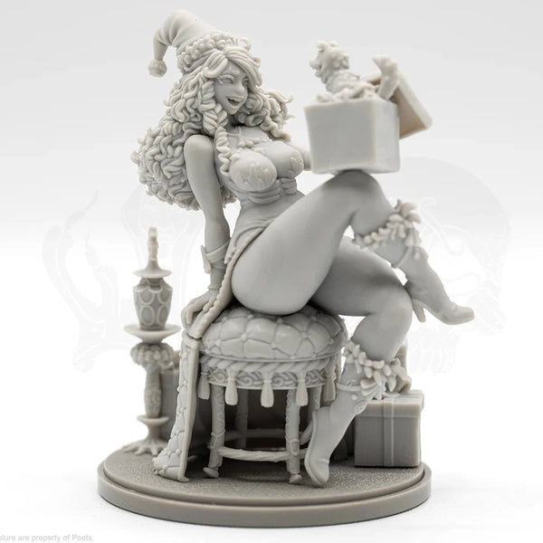 1/24 Fantasy Deathmas Pinup, Resin Model Figure Kit, Unassembled and Unpainted