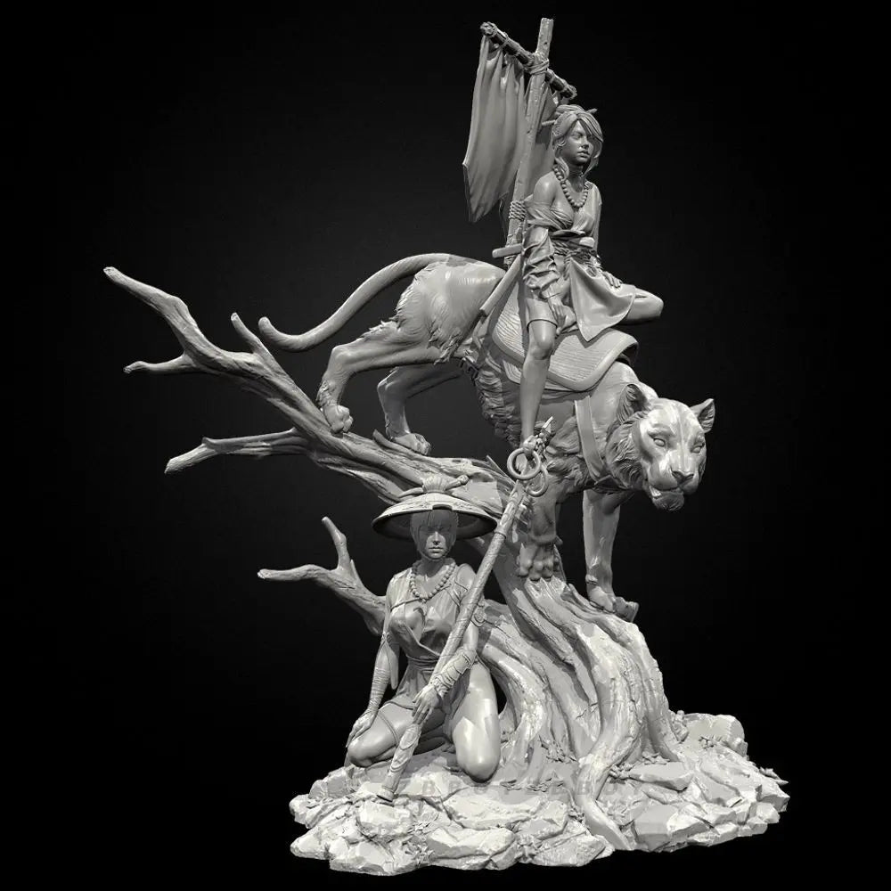 50mm Ninja Warrior, Resin Model Figure Kit, Fantasy Theme, Unassembled and Unpainted