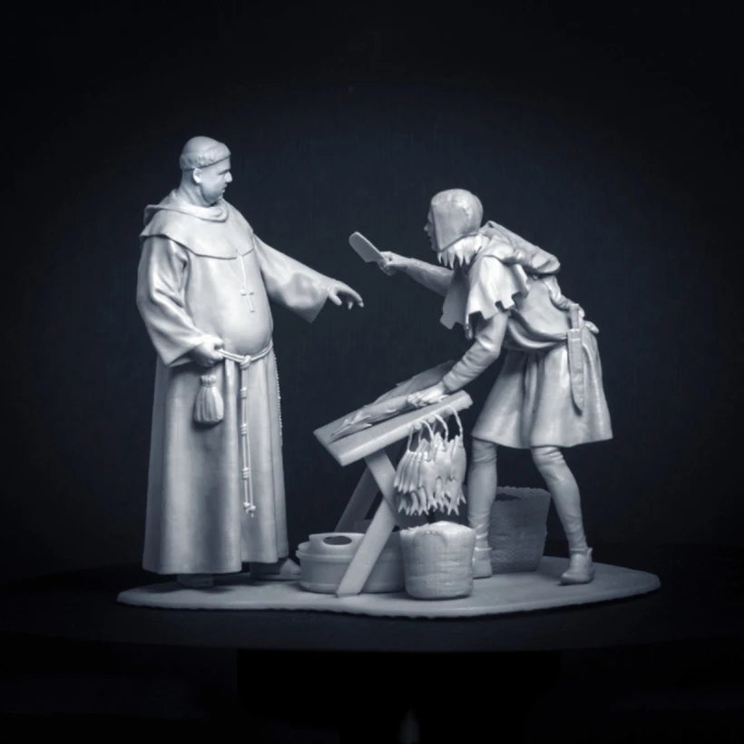 1/32 Ancient Civilian Crew, 10 Figures, Resin Model Figure Kit, Unassembled and Unpainted