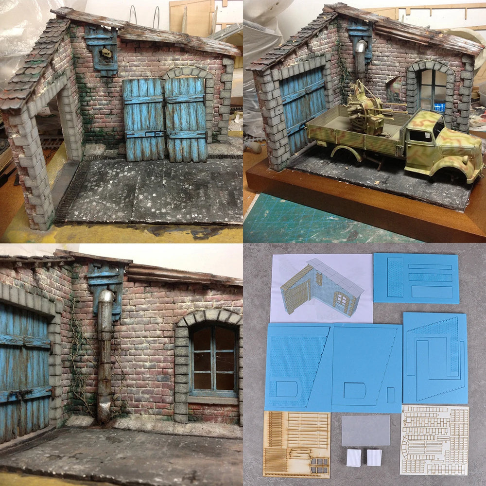 1/35 European Townhouse, Resin Model Diorama Kit, Historical Theme, Unassembled and Unpainted