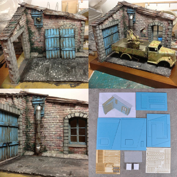 1/35 European Townhouse, Resin Model Diorama Kit, Historical Theme, Unassembled and Unpainted