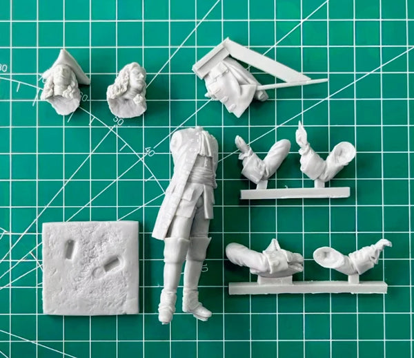 75mm Napoleonic British Officer, Resin Model Figure Kit, Unassembled and Unpainted