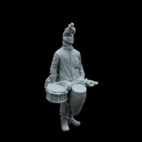 1/20 Military Drummer, Resin Model Figure Kit, Sci-Fi Theme, Unassembled and Unpainted
