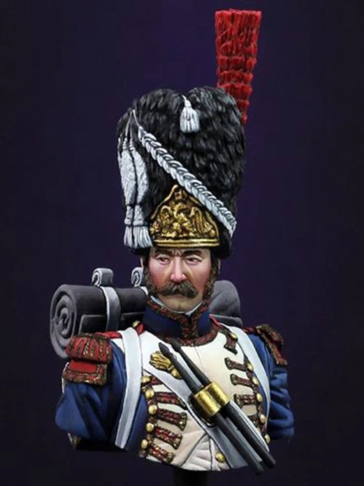 1/20 Napoleonic French Drummer, Resin Model Bust Kit, Unassembled and Unpainted