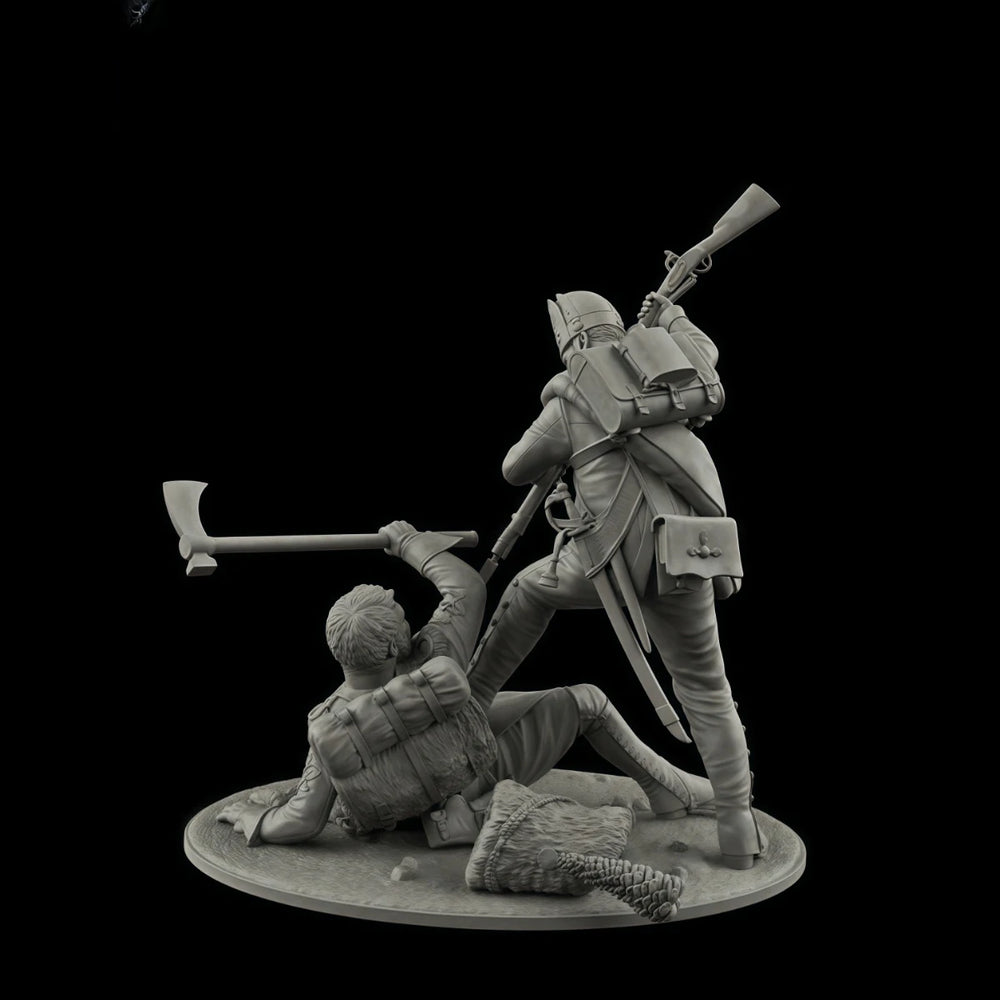 75mm Napoleonic Borodino Battle, 10 Figures, Resin Model Diorama Kit, Unassembled and Unpainted