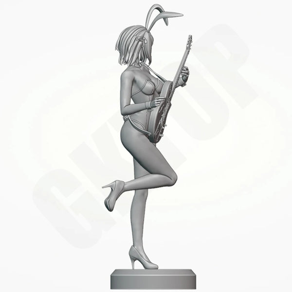 1/24 Bunny-Ear Musician, Resin Model Figure Kit, Anime Theme, Unassembled and Unpainted