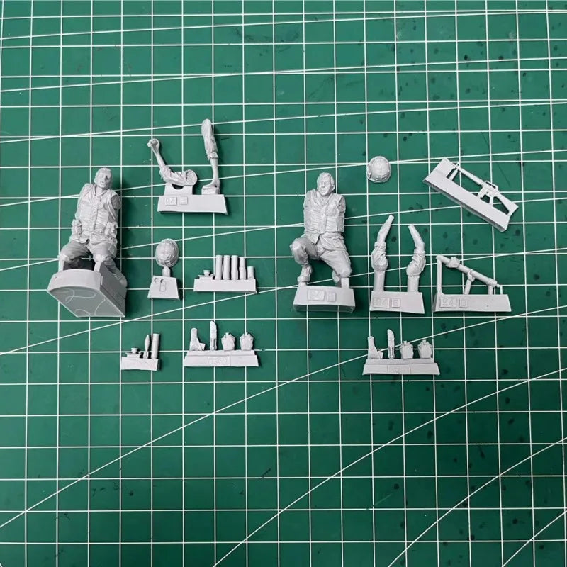 1/35 Vietnam War US Mortar Crew, 2 Figures, Resin Model Figure Kit, Unassembled and Unpainted