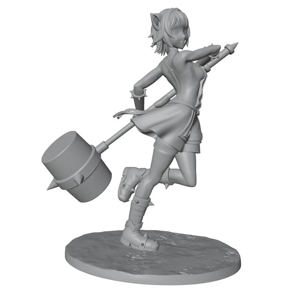 75mm 75mm Chibi Girl, Resin Model Figure Kit, Anime Theme, Unassembled and Unpainted