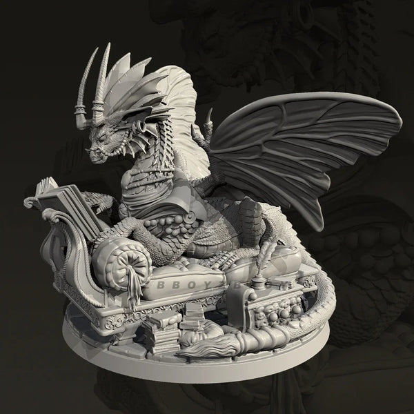 90mm Dragon of Reading, 3 Figures, Resin Model Figure Kit, Fantasy Theme, Unassembled and Unpainted