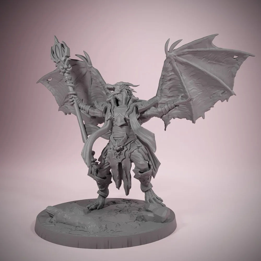 71mm Dragon Rider, Resin Model Figure Kit, Fantasy Theme, Unassembled and Unpainted