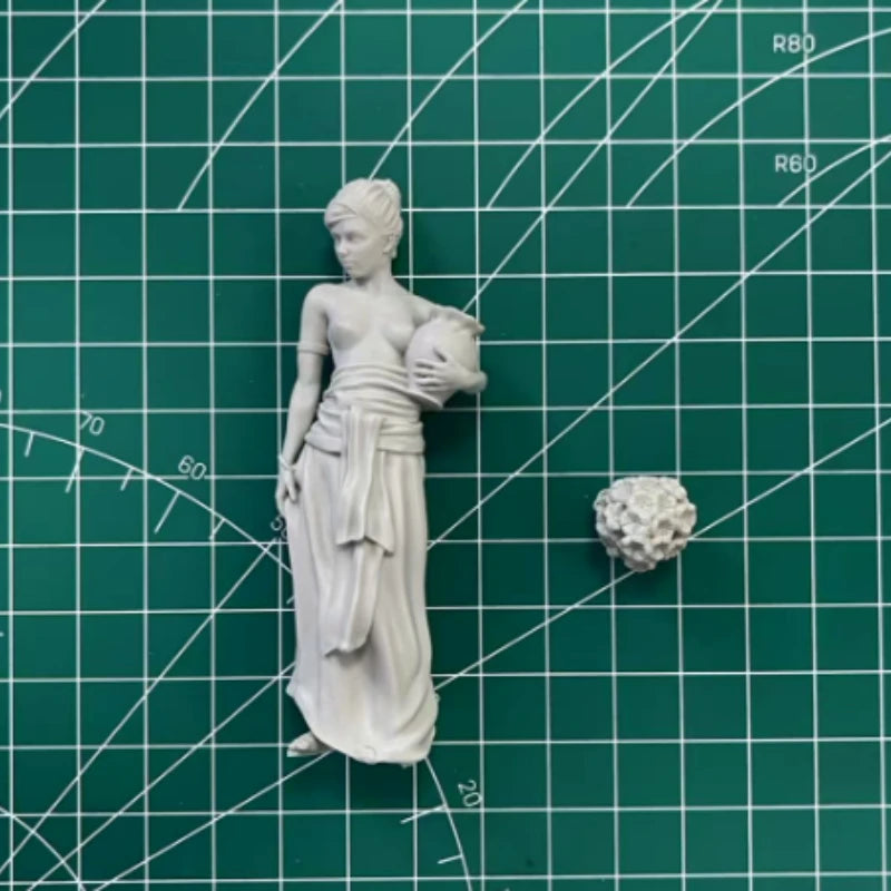 80mm Ancient Maiden with Vase, Resin Model Figure Kit, Unassembled and Unpainted