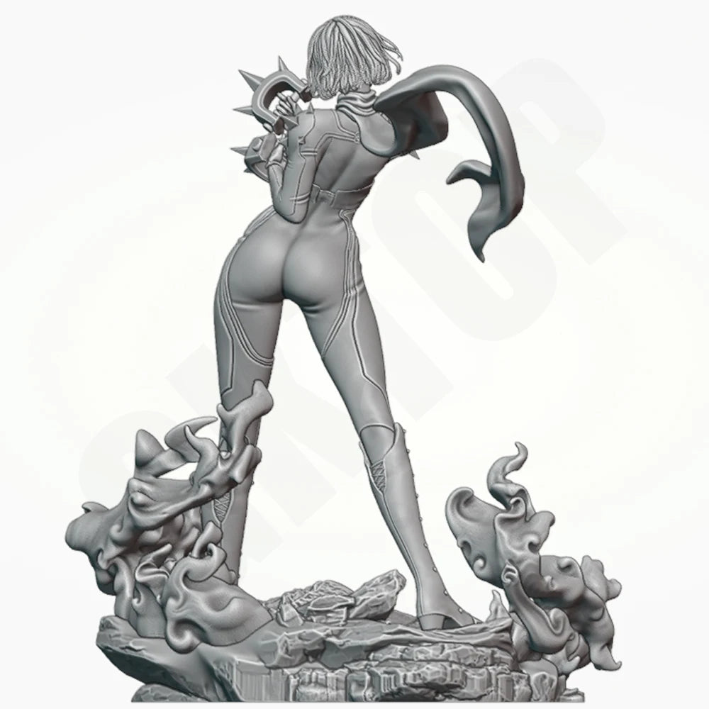 1/24 Belle Samurai Sorceress, Resin Model Figure Kit, Fantasy Theme, Unassembled and Unpainted