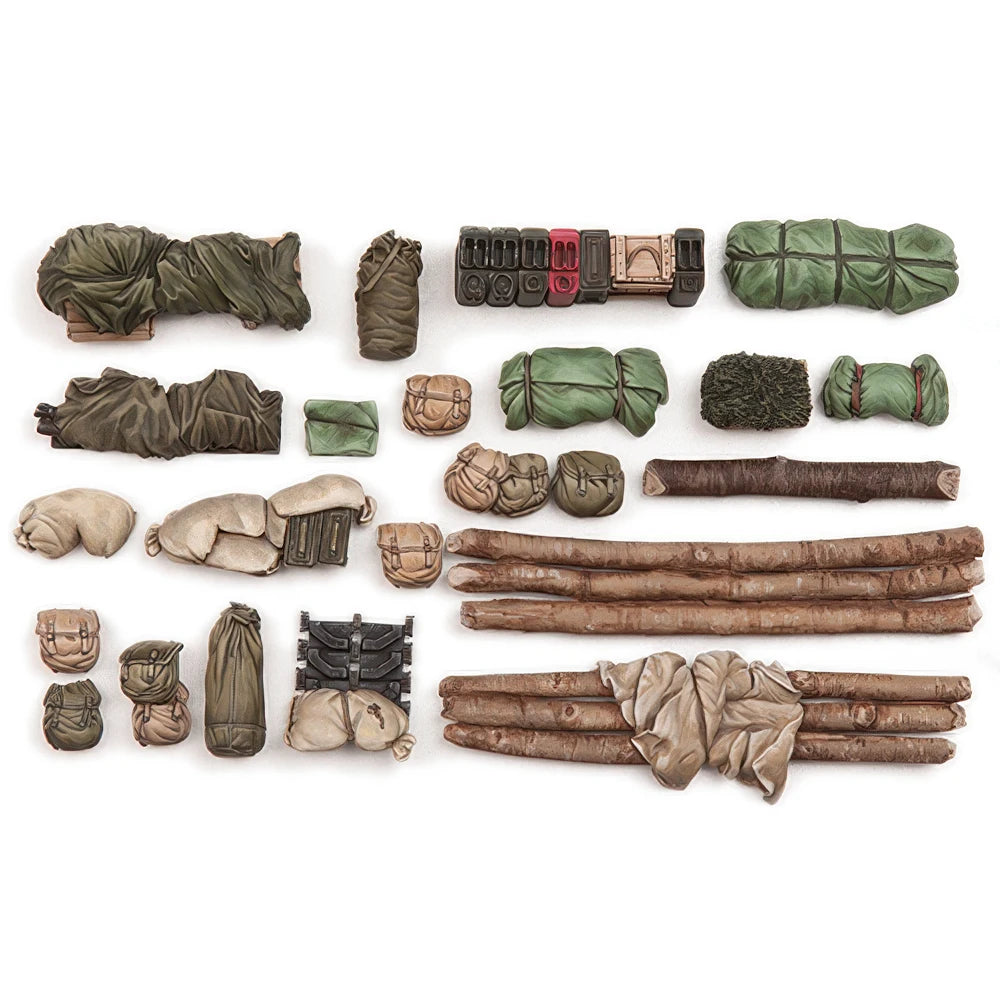 1/16 WWII American Tank Stowage Set, Resin Model Accessory Kit, Unpainted
