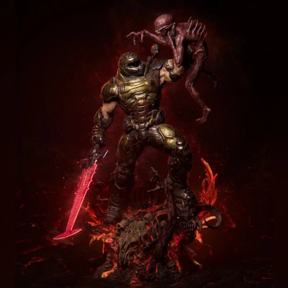 180mm Dark Fantasy Demonic Warrior, Resin Model Figure Kit, Fantasy Theme, Unassembled and Unpainted