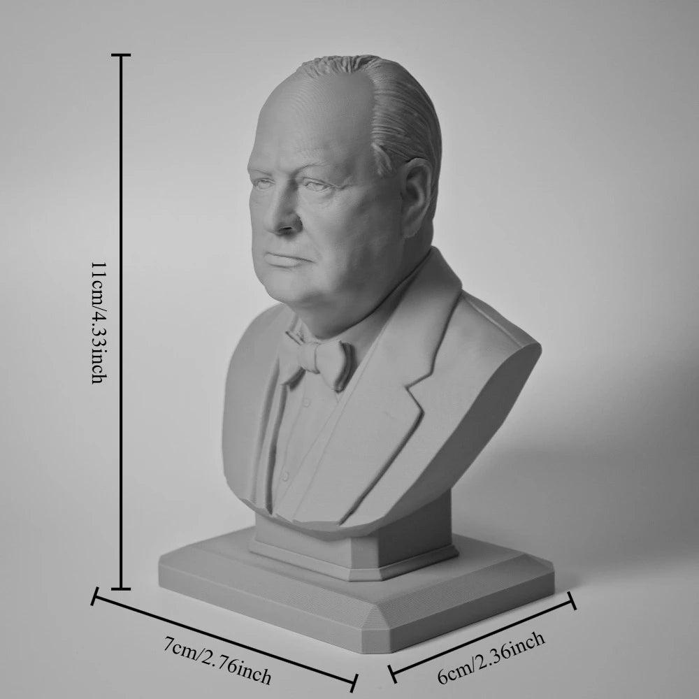 110mm WWII Churchill, Resin Model Bust Kit, Unassembled and Unpainted