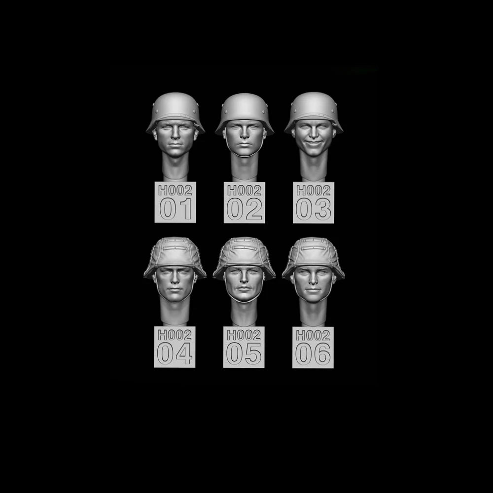 1/35 WWI German Soldier Head, Resin Model Figure Kit, Unassembled and Unpainted