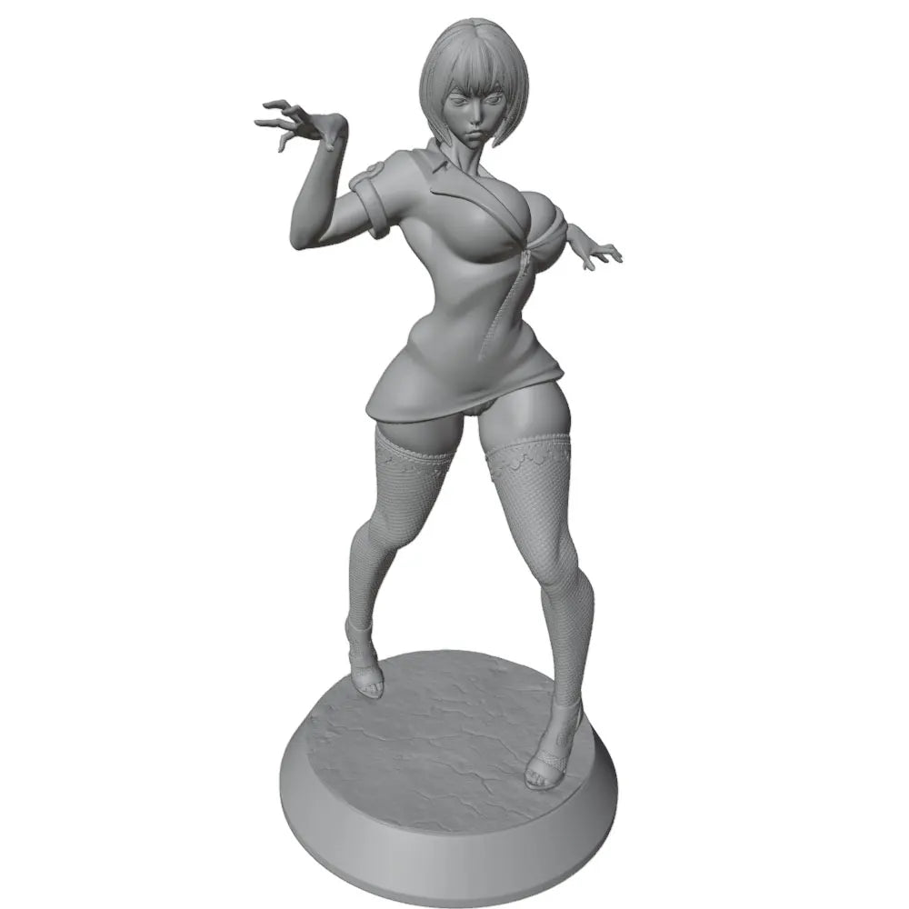 1/24 Pin-Up Woman in Bikini with Raised Arms, Resin Model Figure Kit, Unassembled and Unpainted