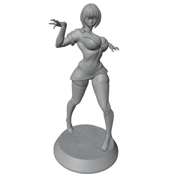 1/24 Pin-Up Woman in Bikini with Raised Arms, Resin Model Figure Kit, Unassembled and Unpainted