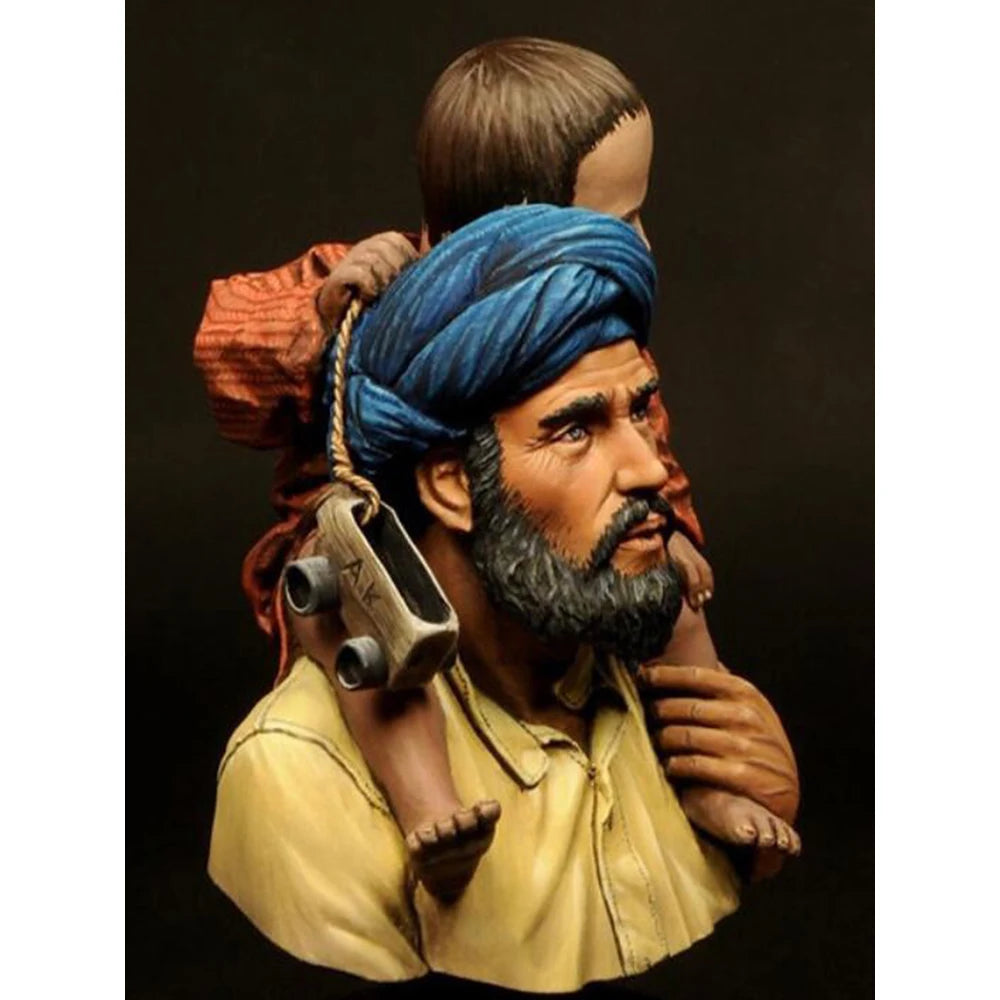 1/10 Modern Middle Eastern, 2 Figures, Resin Model Bust Kit, Unassembled and Unpainted