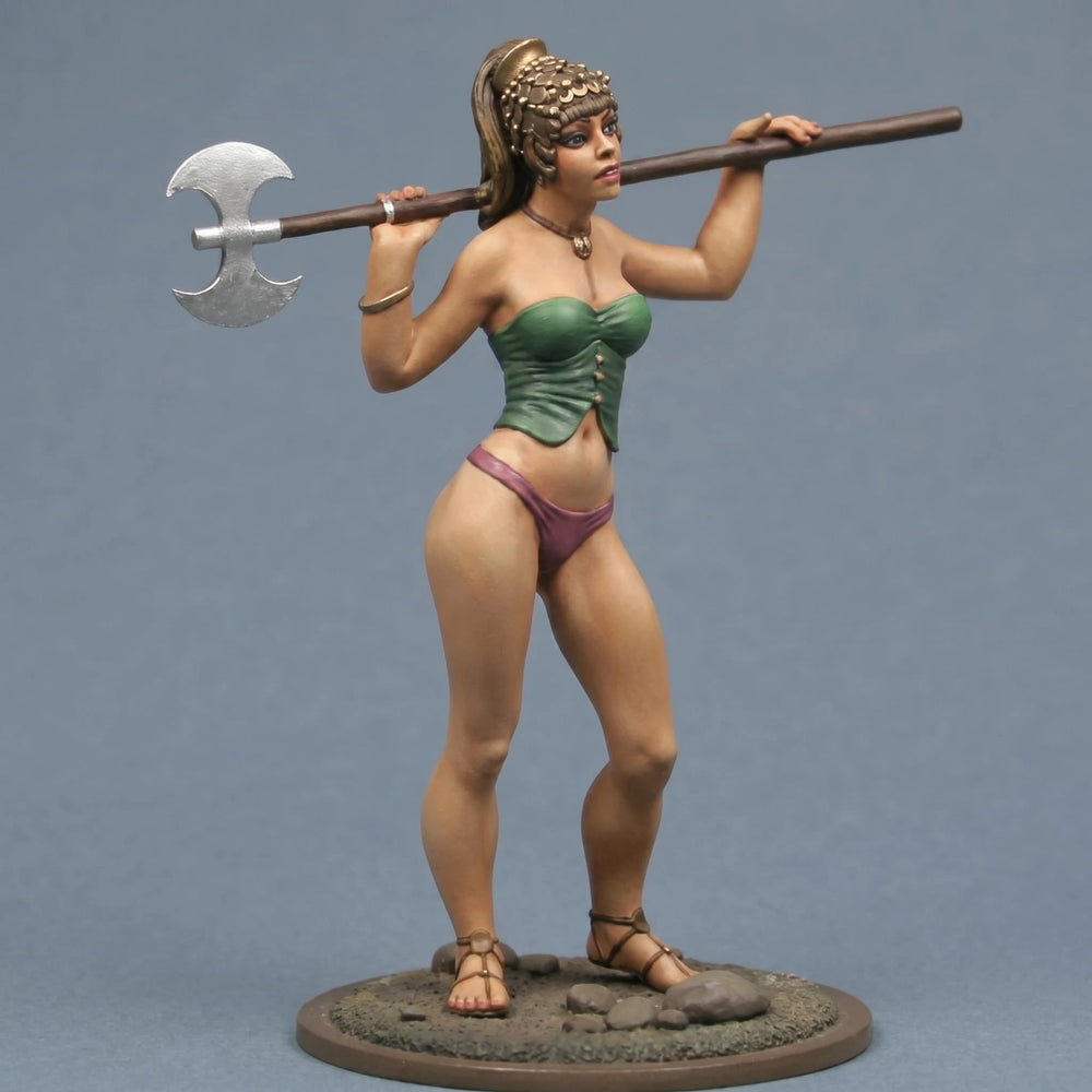 80mm Warrior Maiden, Resin Model Figure Kit, Fantasy Theme, Unassembled and Unpainted