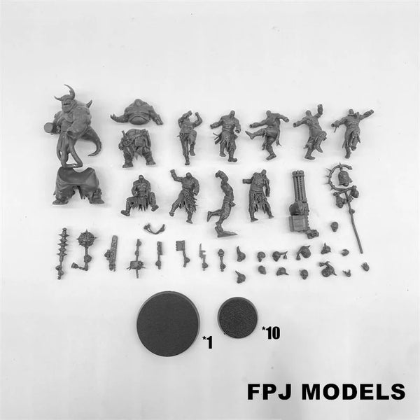 28mm Corrupted Guard Walkers, 10 Figures, Resin Model Figure Kit, Fantasy Theme, Unassembled and Unpainted