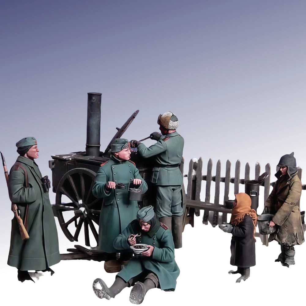 1/35 WWI British Trench Warfare, 6 Figures, Resin Model Figure Kit, Unassembled and Unpainted