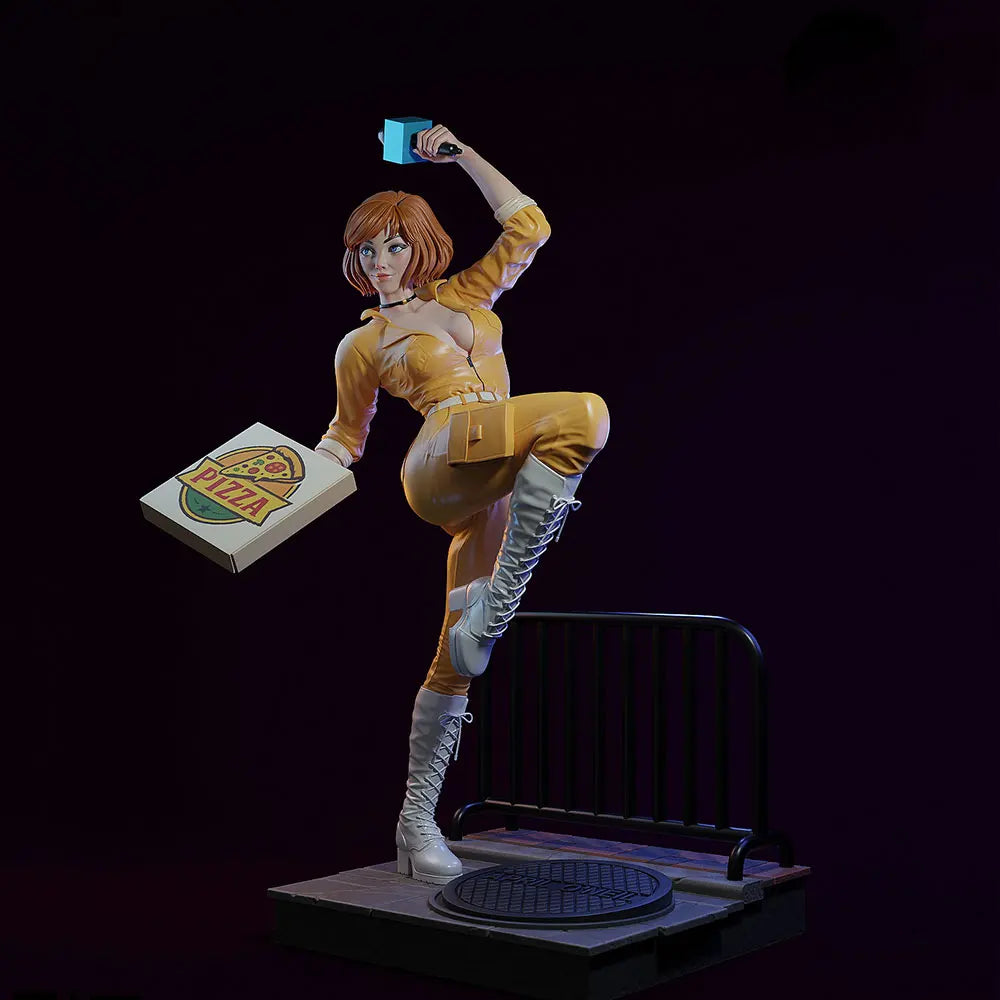 75mm Office Worker Pin-Up, Resin Model Figure Kit, Unassembled and Unpainted