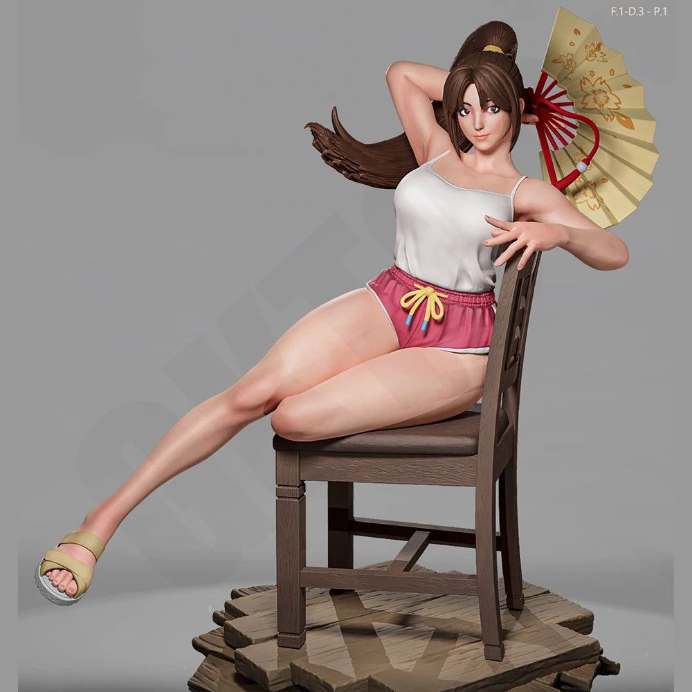 1/24 Pin-up Fan Dancer, Resin Model Figure Kit, Unassembled and Unpainted