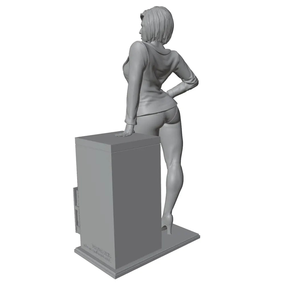 75mm Female Office, Resin Model Figure Kit, Unassembled and Unpainted