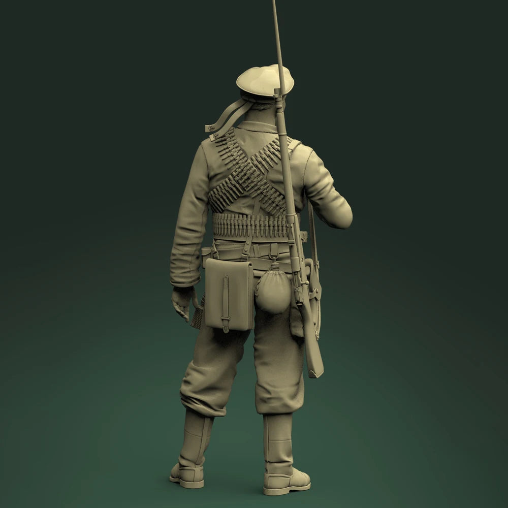 1/16 WWI British Infantryman with Bayonet, Resin Model Figure Kit, Unassembled and Unpainted