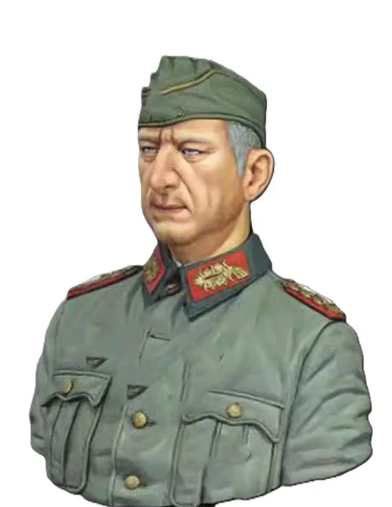 1/10 WWII Soviet Officer with Ceremonial Medals and Garrison Cap, Resin Model Bust Kit, Unassembled and Unpainted