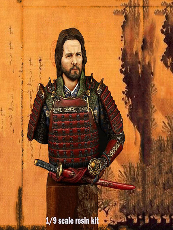 1/9 Medieval Samurai Warrior, Resin Model Bust Kit, Unassembled and Unpainted