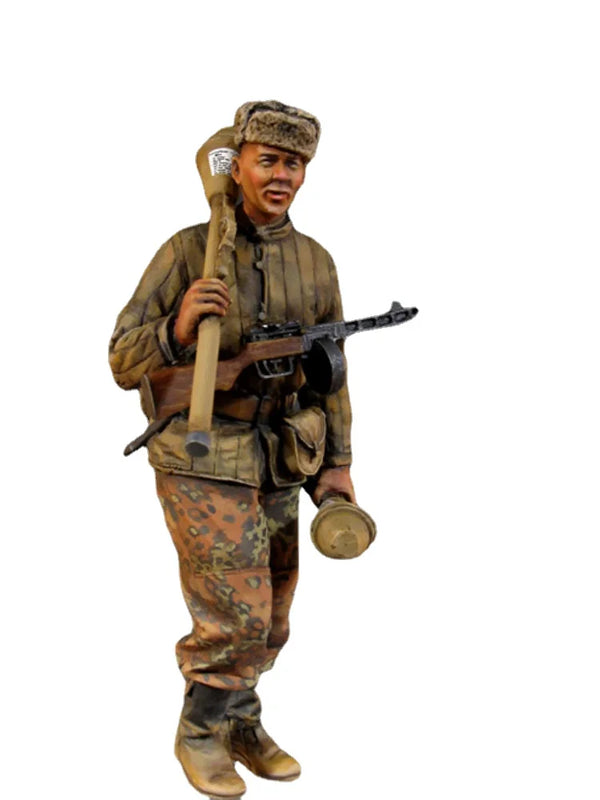 1/35 WWII Soviet Infantry with Panzerfaust, Resin Model Figure Kit, Unassembled and Unpainted