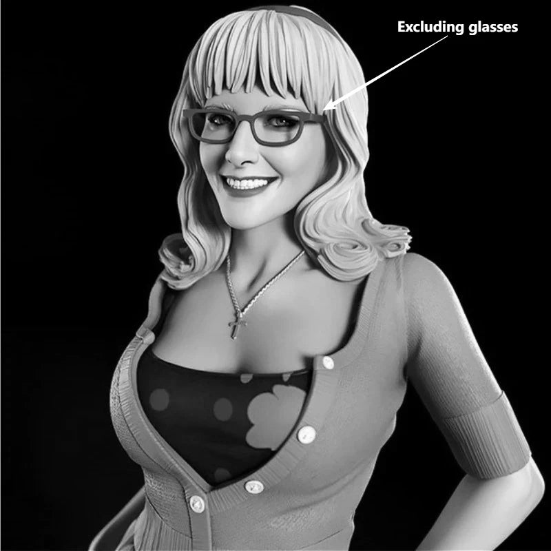 1/24 Vintage Waitress, Resin Model Figure Kit, Unassembled and Unpainted