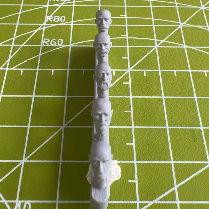 1/35 Generic Soldier Heads, Resin Model Accessory Kit, Military Theme, Unpainted