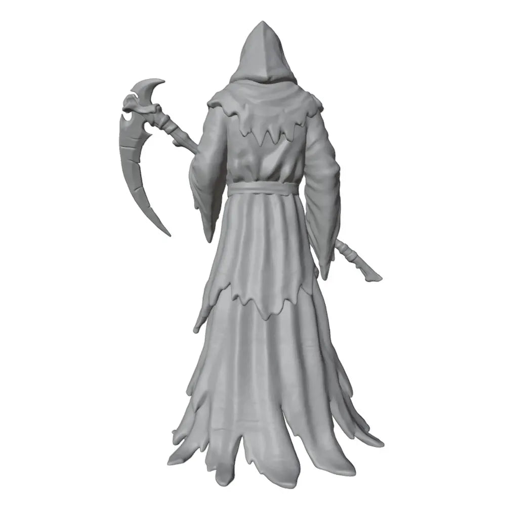 1/24 Skeletal Reaper in Tattered Robes with Curved Scythe, Resin Model Figure Kit, Fantasy Theme, Unassembled and Unpainted