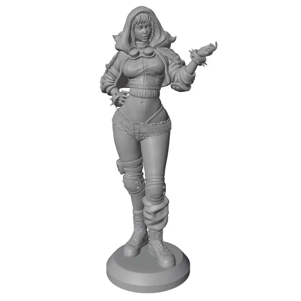 1/24 Hooded Sorceress with Staff, Resin Model Figure Kit, Fantasy Theme, Unassembled and Unpainted