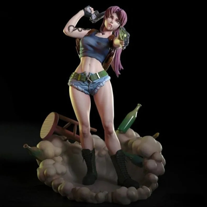 1/24 Warrior with Pistols, Resin Model Figure Kit, Fantasy Theme, Unassembled and Unpainted