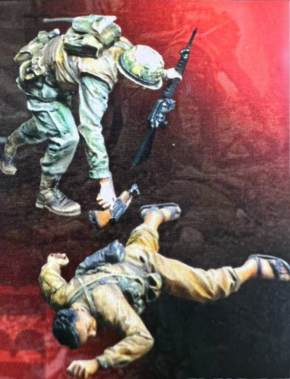 1/35 Modern US Marines Prone Combat Fire, 2 Figures, Resin Model Figure Kit, Unassembled and Unpainted