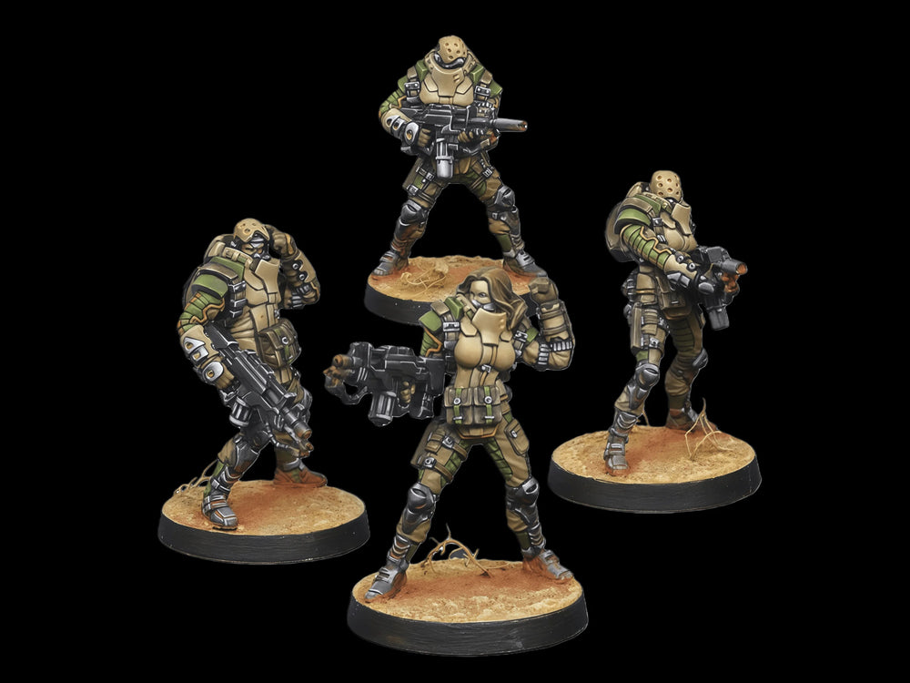 40mm Modern Tactical Operators, 3 Figures, Resin Model Figure Kit, Unassembled and Unpainted