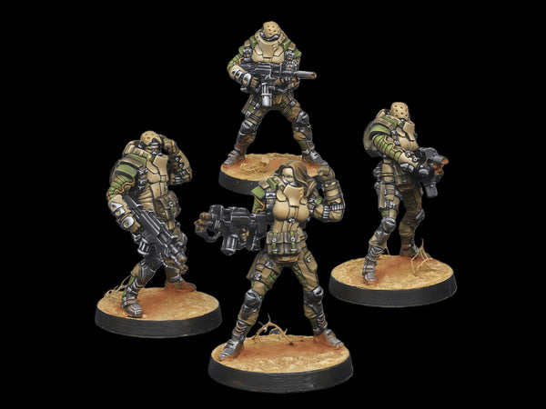 40mm Modern Tactical Operators, 3 Figures, Resin Model Figure Kit, Unassembled and Unpainted