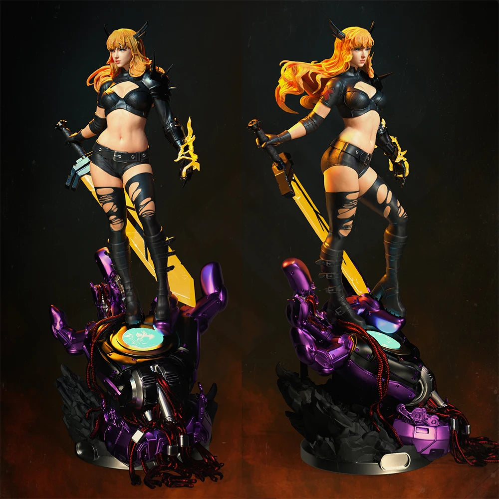 1/24 Horned Demon Warrior Wielding Greatsword, Resin Model Figure Kit, Fantasy Theme, Unassembled and Unpainted