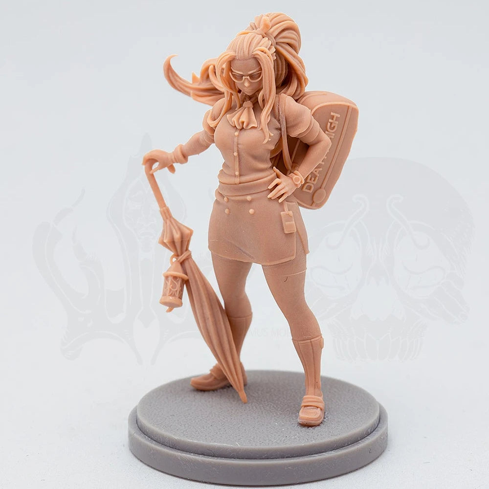 38mm Erza Scarlet Warrior, Resin Model Figure Kit, Anime Theme, Unassembled and Unpainted