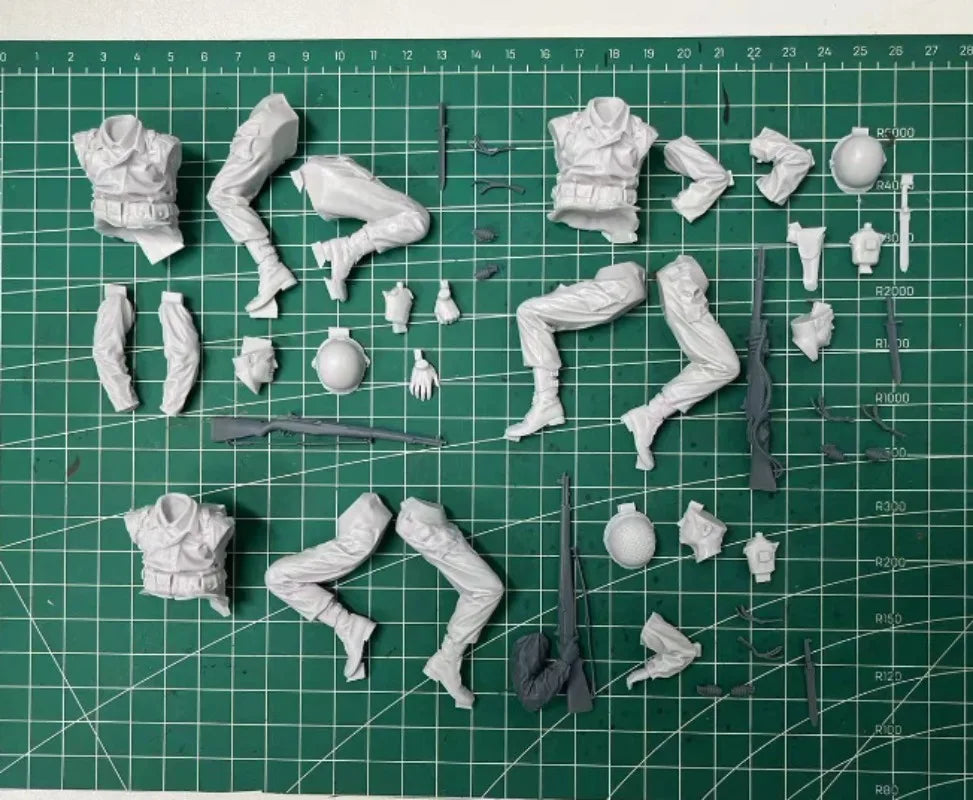 1/16 WWII US Infantry Squad, 6 Figures, Resin Model Figure Kit, Unassembled and Unpainted