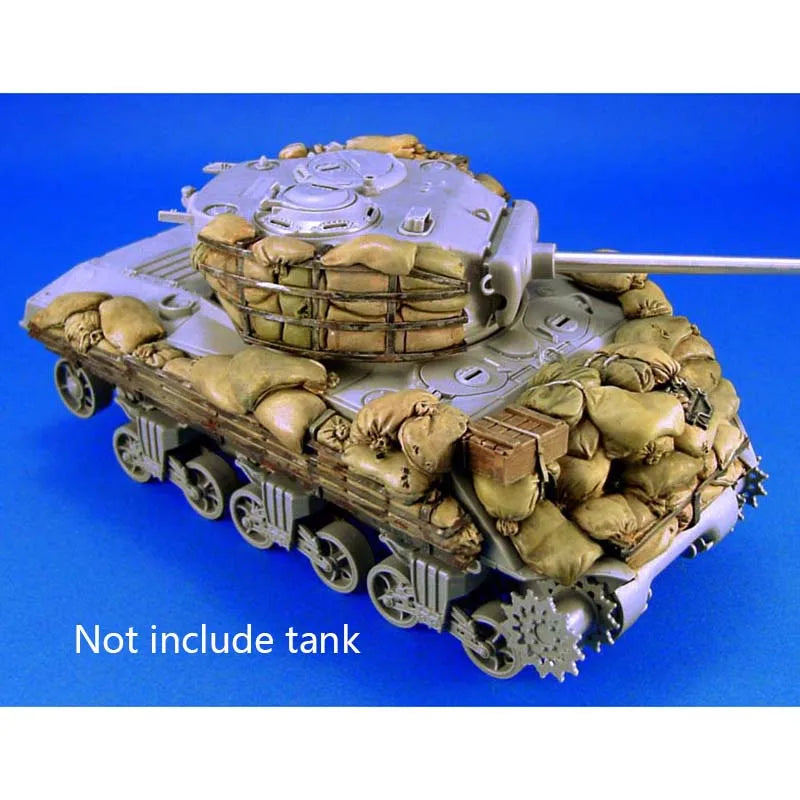 1/35 WWII US Medium Tank 76mm Long Barrel, Resin Model Vehicle Kit, Unassembled and Unpainted