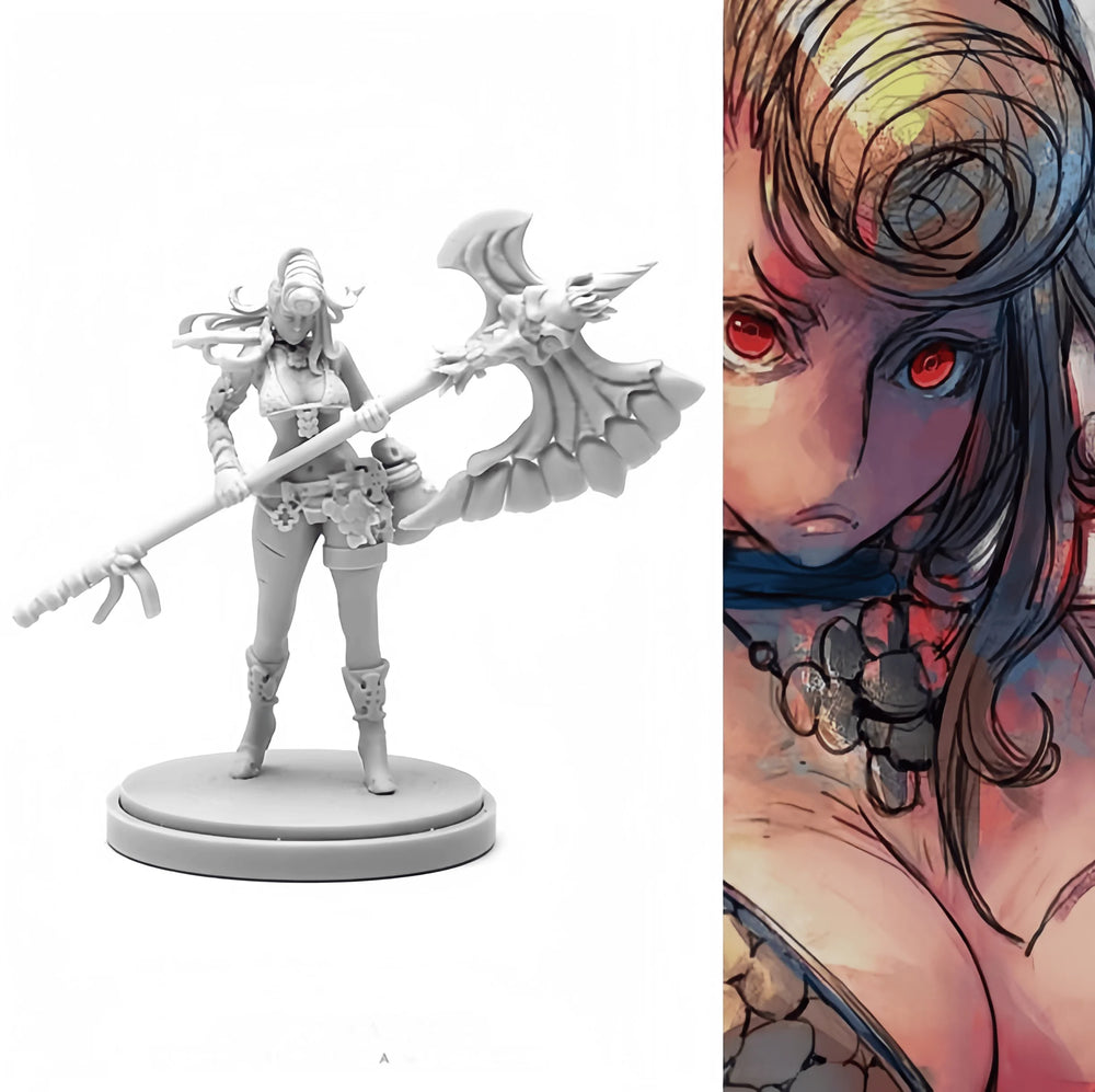 38mm Sickle Assassin, Resin Model Figure Kit, Fantasy Theme, Unassembled and Unpainted